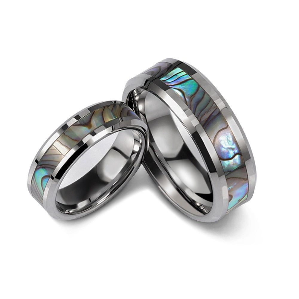 Unique Couple Wedding Rings Abalone Shell Design Findurings