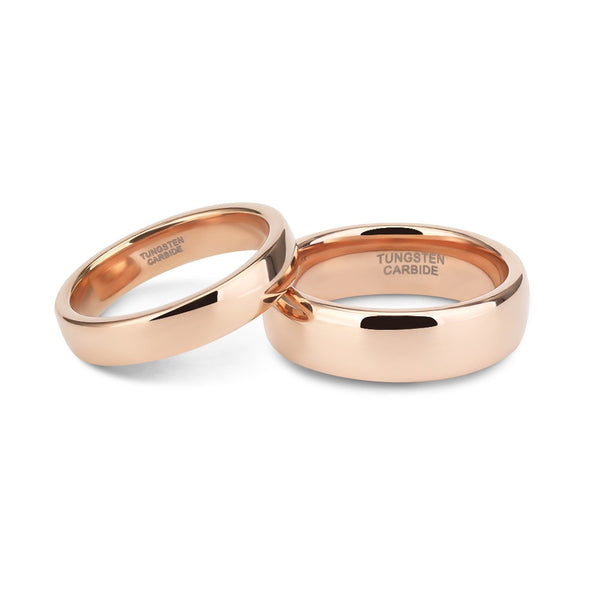 Rose Gold Personalized Couple Promise Rings