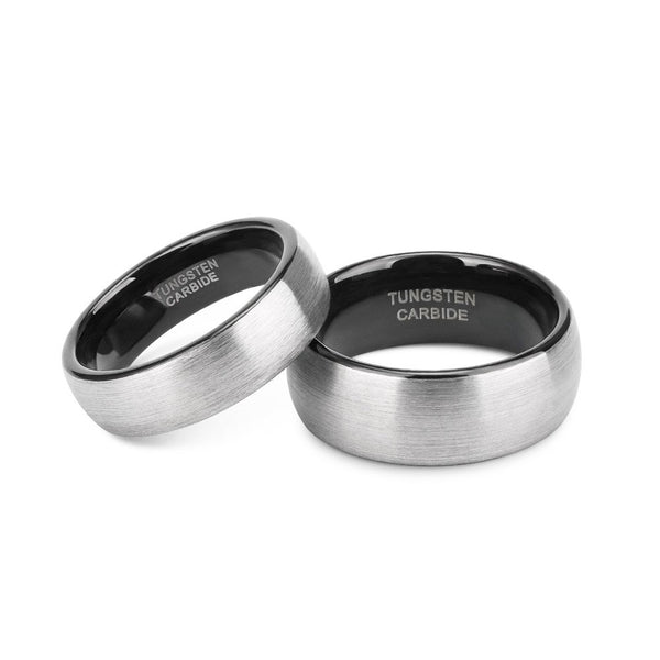 Black and Silver Couple Promise Rings Cheap