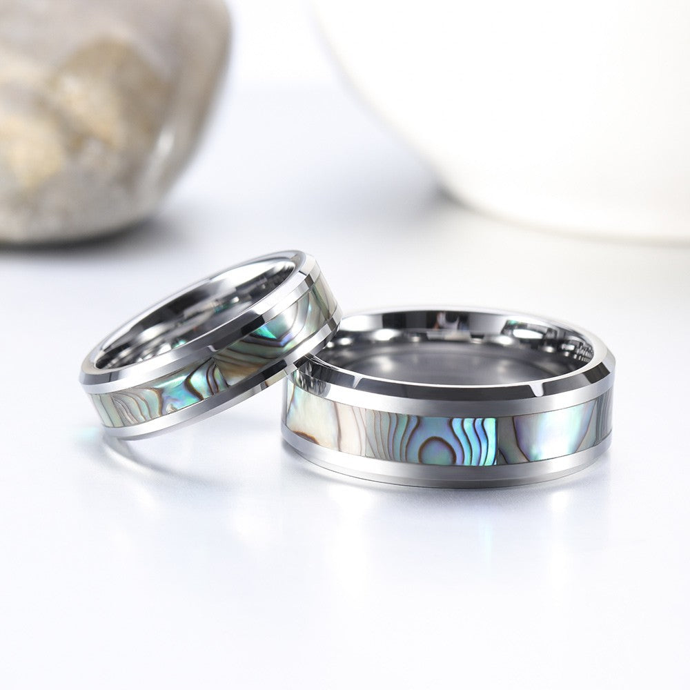 Unique Couple Wedding Rings Abalone Shell Design Findurings