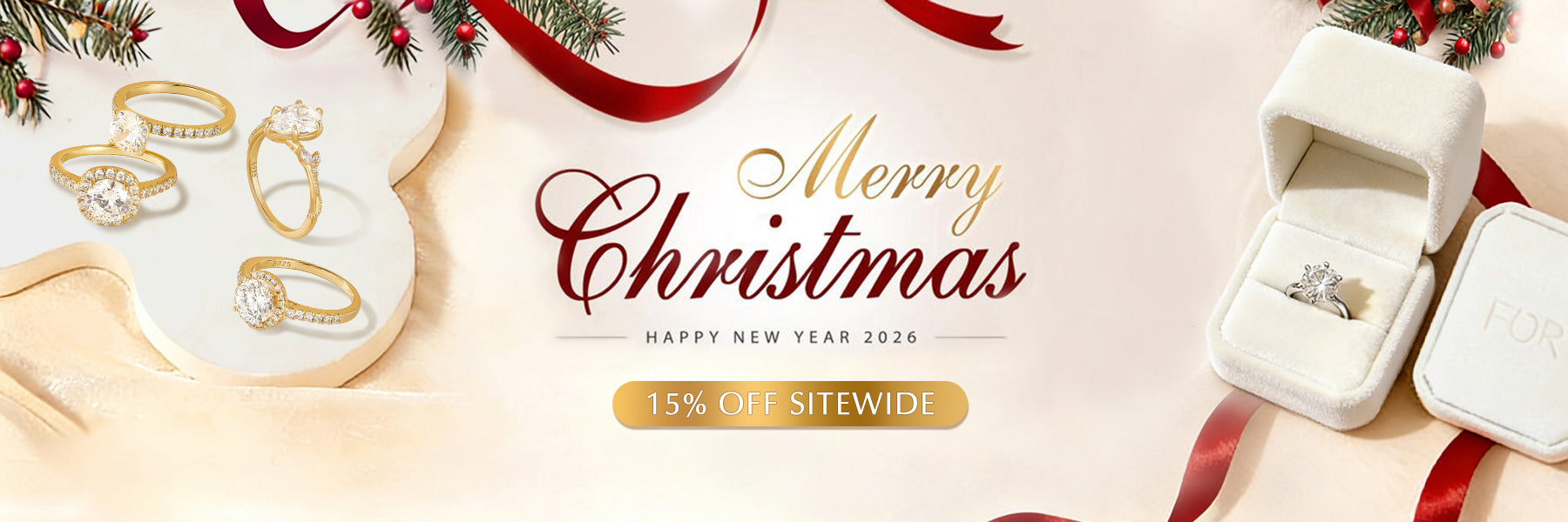 Moissanite engagement rings as Christmas gifts, pc banners for Christmas sales of wedding rings