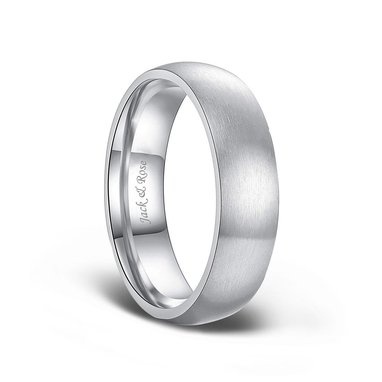 Brushed on sale titanium ring