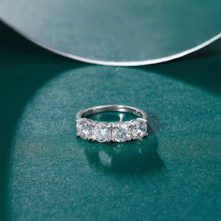 0.5ct silver band ring