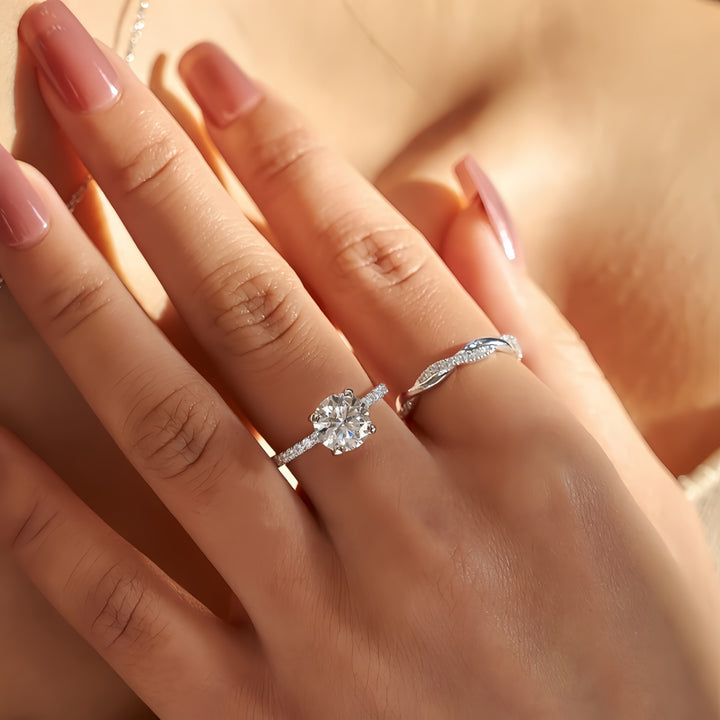 1.2ct moissanite promise ring​ cheap