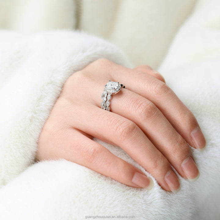 1.5 carat moissanite bridal sets