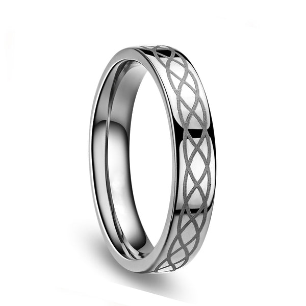Titanium Infinity Ring Mens and Womens Promise Rings