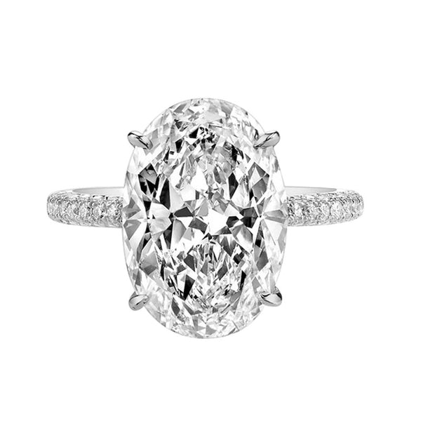 Oval Engagement Rings 5 Carat 925 Sterling Silver Sona Wedding Rings