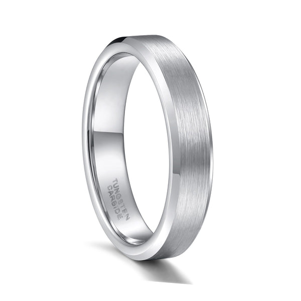 Simple Engagement Rings Silver Tungsten Wedding Bands
