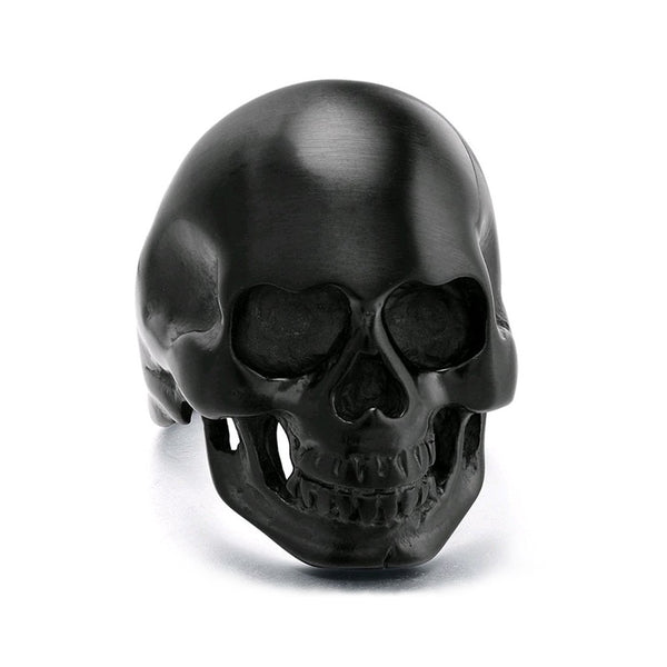 Skull Rings for Men Black Stainless Steel Rings