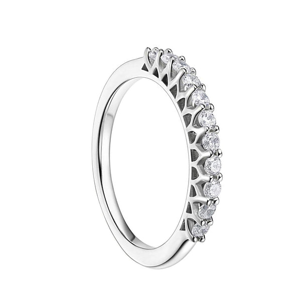 Sterling Silver CZ Eternity Rings for Women