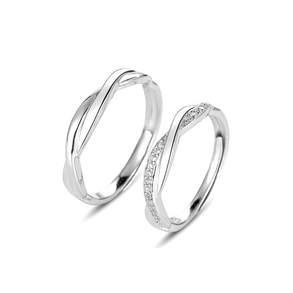 Cheap Infinity Rings for Couple in Sterling Silver