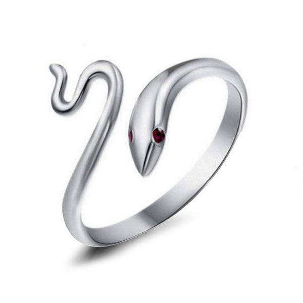 Snake Sterling Silver Animal Rings Adjustable