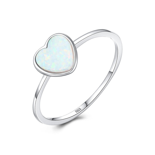 Opal Heart Rings Engagement Rings for her
