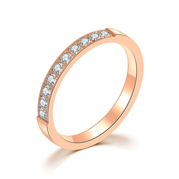 Rose Gold Women's Stainless/Titanium Steel Wedding Bands