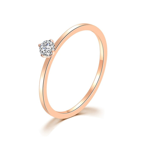 Rose Gold Wedding Rings for Women in Stainless/Titanium Steel