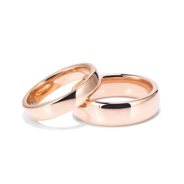Classic Rose Gold Stainless/Titanium Steel Couple Rings