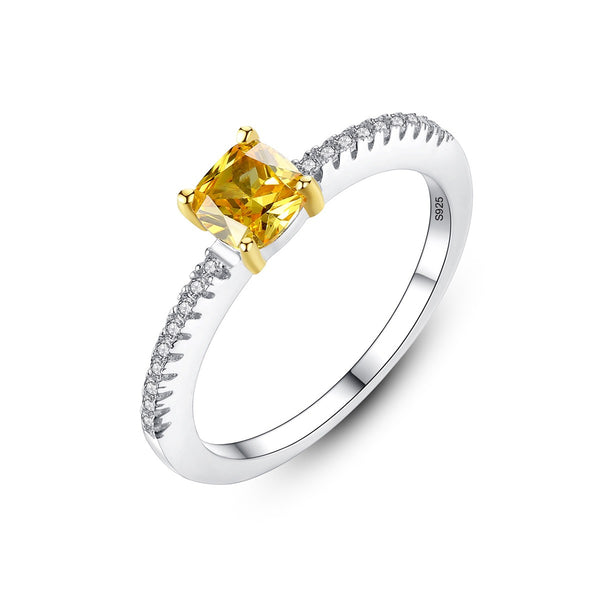 Yellow Gemstone Wedding Rings Vintage Wedding Bands