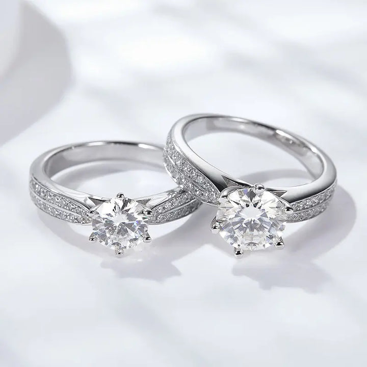 1 and 2 carat classic engagement rings