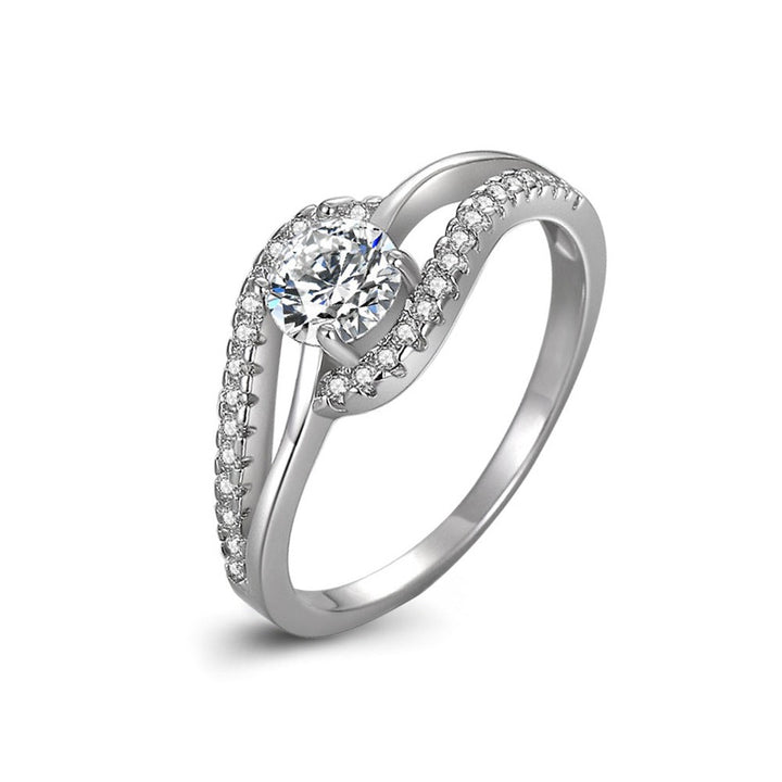 1ct round nature inspired engagement ring