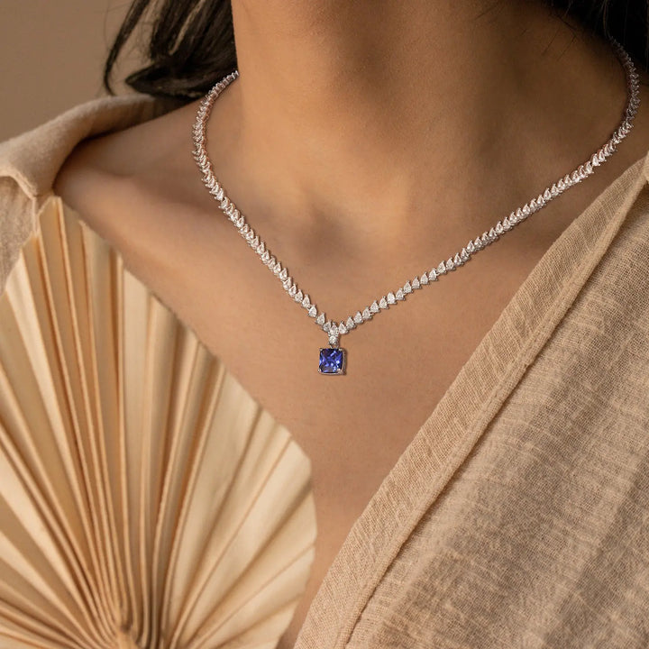 25 Sterling Silver Blue Sapphire necklace