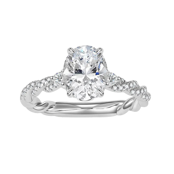 2 Carat Oval Moissanite Engagement Rings