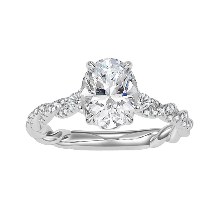 2 Carat Oval Moissanite Engagement Rings