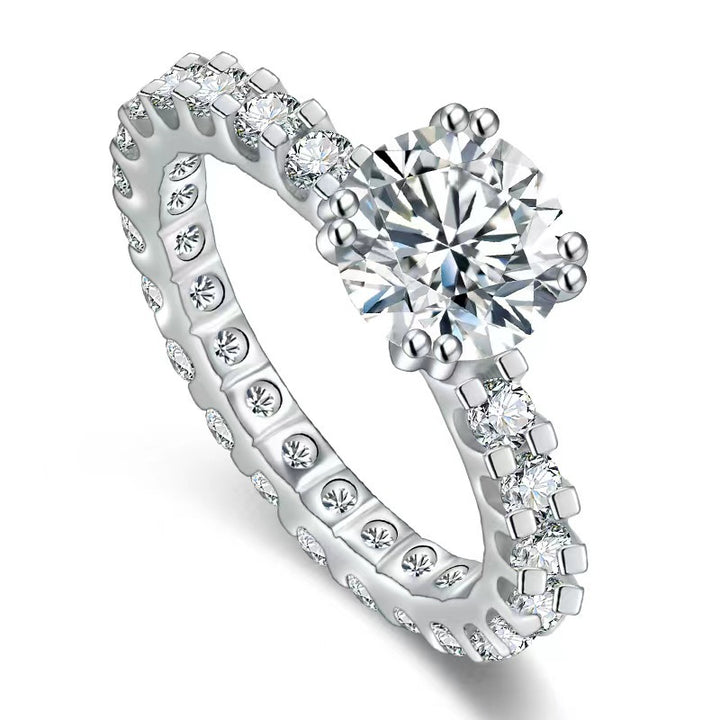 Side view of 2 carat fashion ring