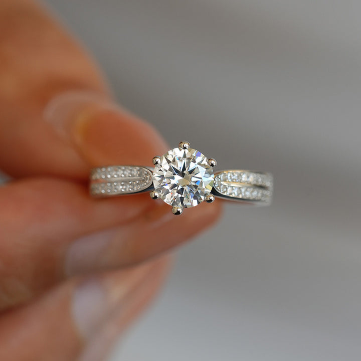 2 carat moissanite engagement ring 