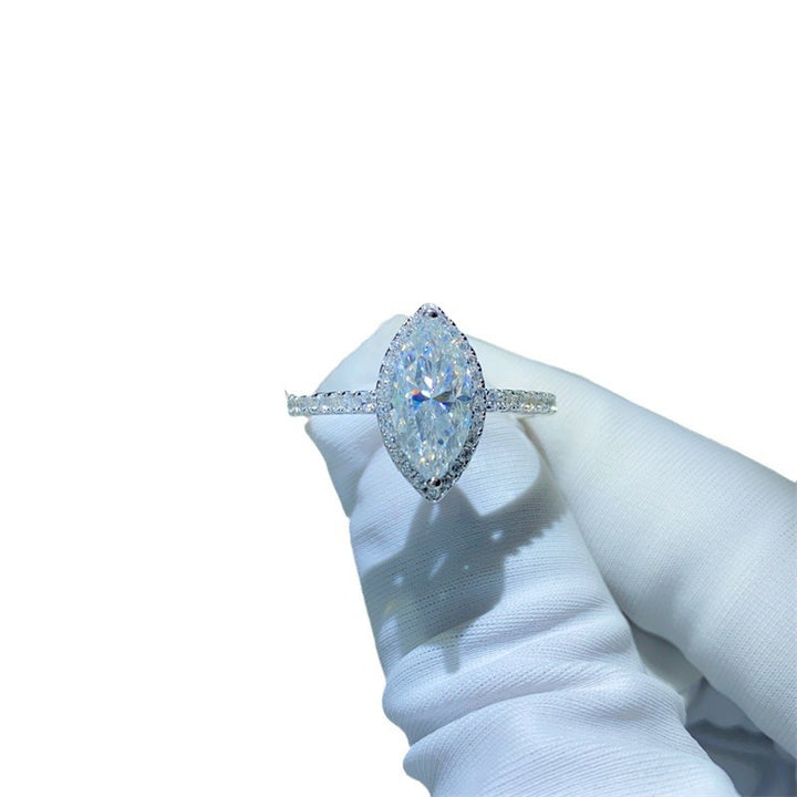 2ct marquise cut moissanite halo ring