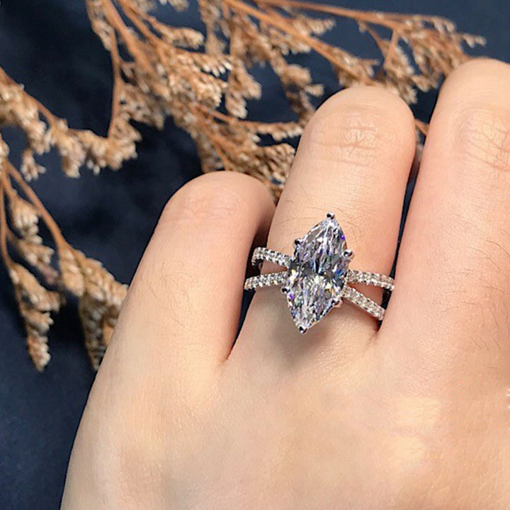 2ct s925 marquise wedding ring