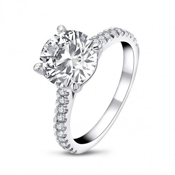  3.5 carats moissanite diamond pave ring affordable