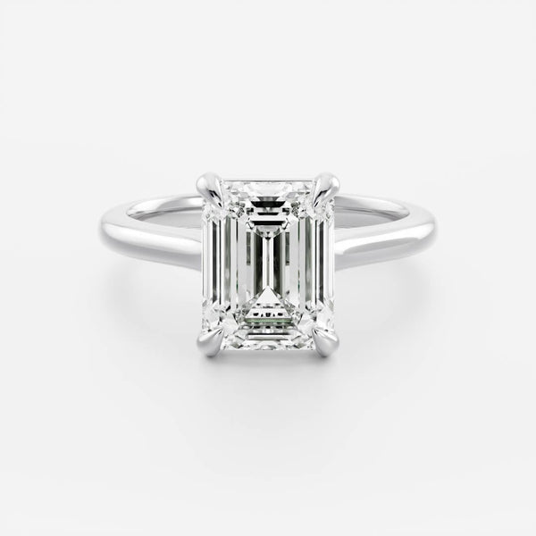 3 Ct Moissanite Diamond Engagement Ring 925 Sterling Silver Emerald Cathedral Solitaire Wedding Ring