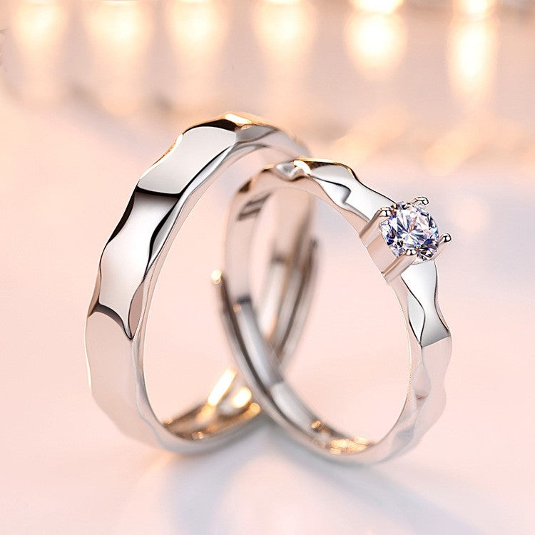 Amazon.com: Romantic Engagement Couple Rings,Band Adjustable Couple Rings,Couple  Wedding Engagement Bands Rings,Wedding Bands Couples Gifts,for Lovers His  and Her Engagement Anniversary Jewelry (O) : Sports & Outdoors