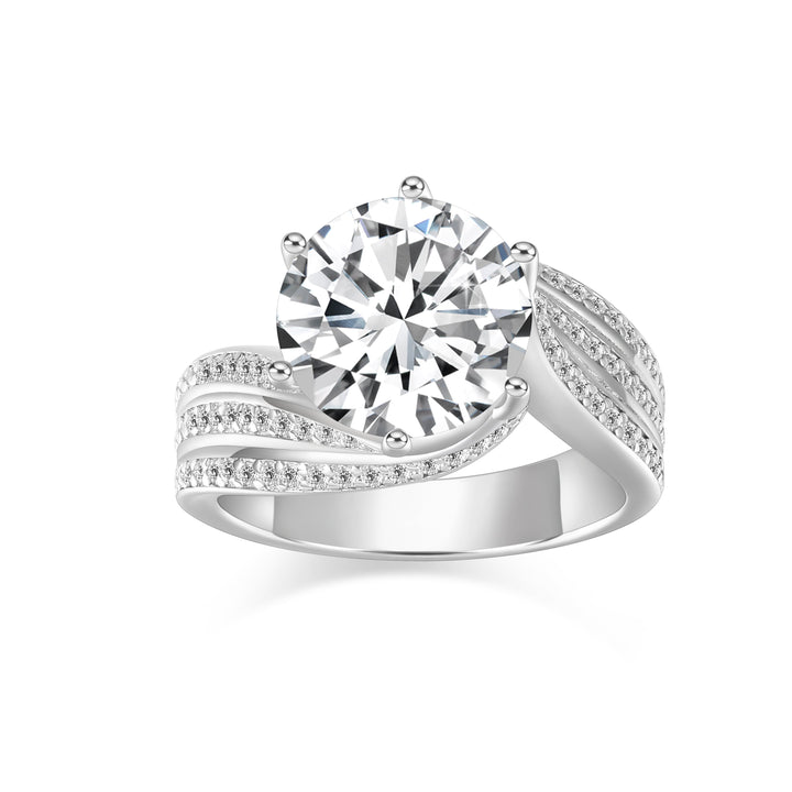 3/5 CT Moissanite Gypsophila Luxury Engagement Ring
