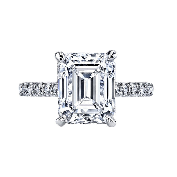 3 carat emerald cut sona wedding band 925 sterling silver