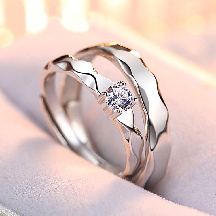 Karrington Couple Rings Set | Men Silver Rings | Women Fashion Rings |  Proposal Rings|