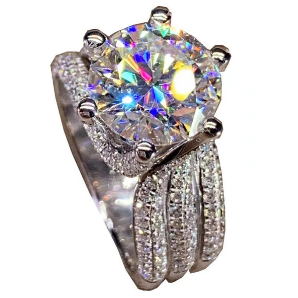 5 Ct Moissanite Gypsophila Luxury Engagement Ring