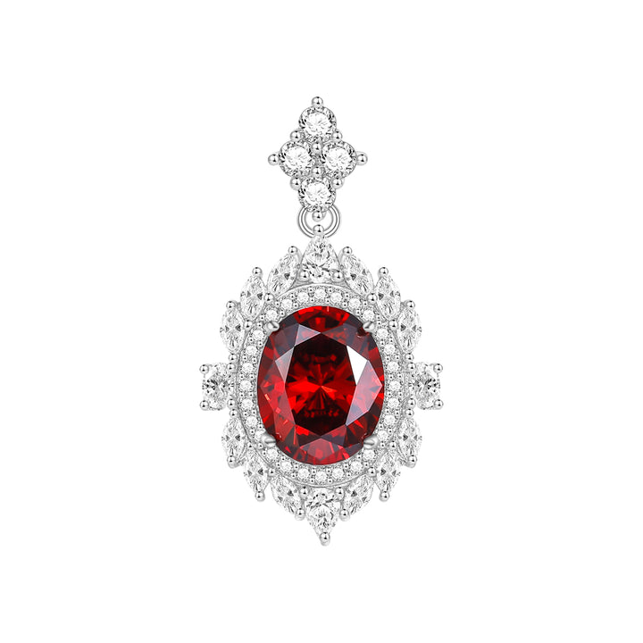 925 Sterling Silver Ruby Jewelry Set, ruby Cz stone earrings, ruby earrings,