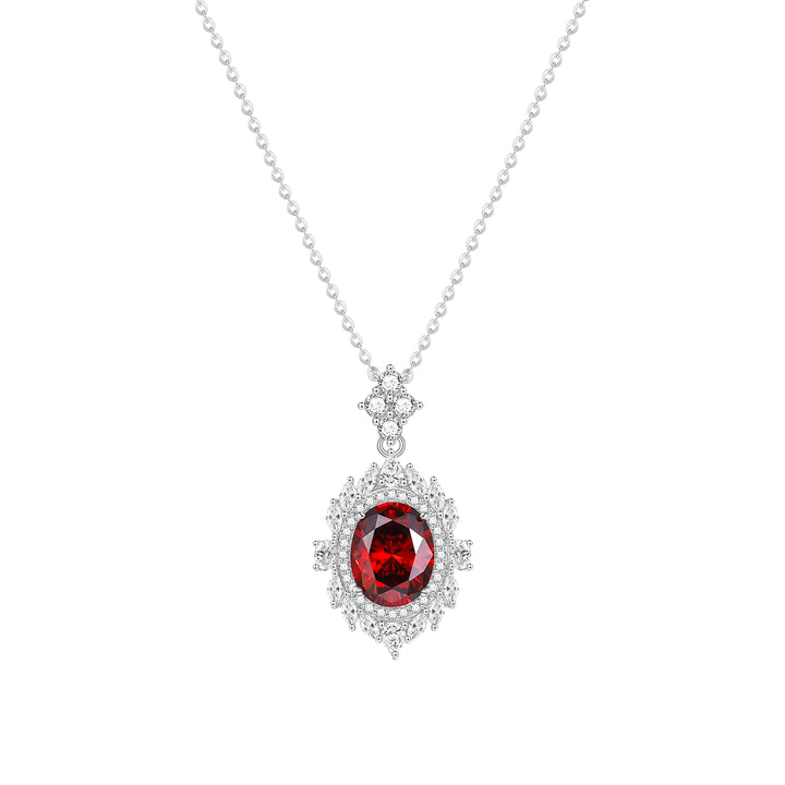 925 Sterling Silver Ruby Jewelry Set, uby necklace