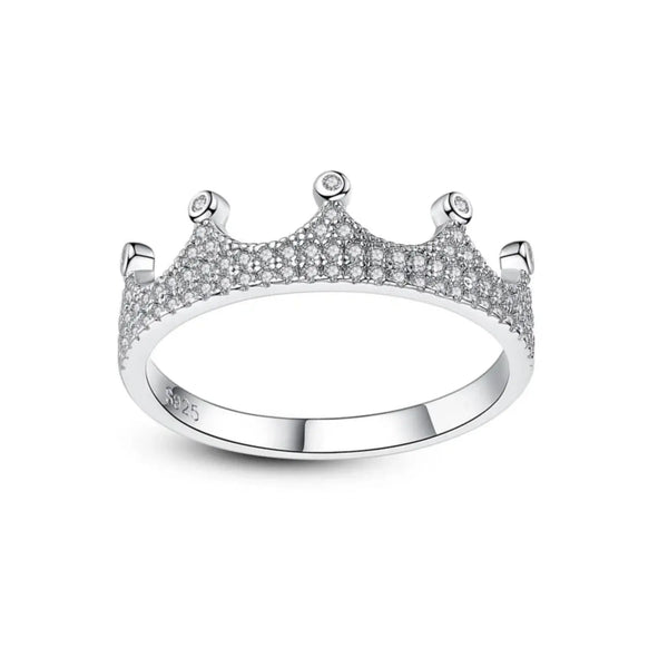 Cubic Zirconia Engagement Rings Crown Shape for Girls