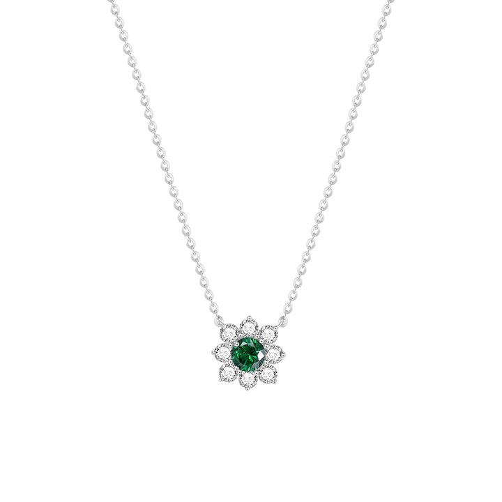 Emerald Jewelry Set, cute Jewelry Set, Emerald Pendant, Emerald Pendant necklace,Emerald earrings Emerald Flower Pendant & Ring & Earrings Jewelry Set