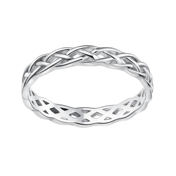 Eternity Knot Wedding Band 925 Sterling Silver Rings for her 4mm