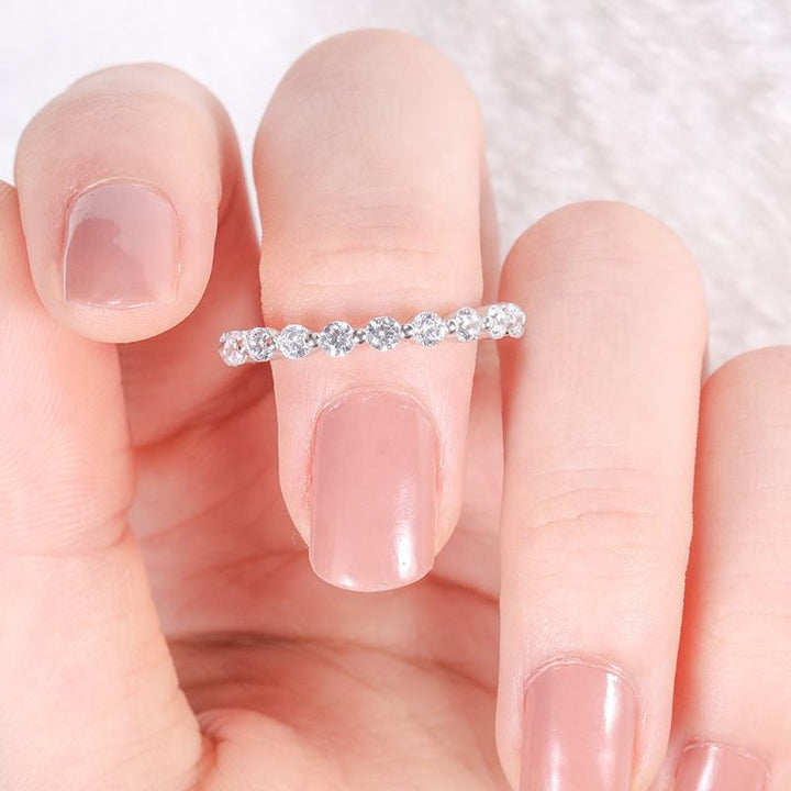 S925 VVS1 Moissanite Wedding Band