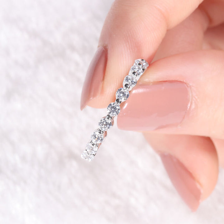 S925 VVS1 Moissanite Wedding Band