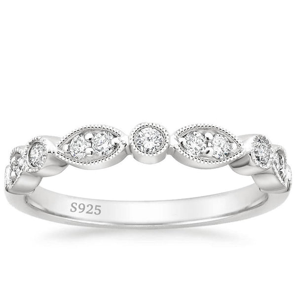 S925 Eternity Bands Moissanite VVS1 Clarity