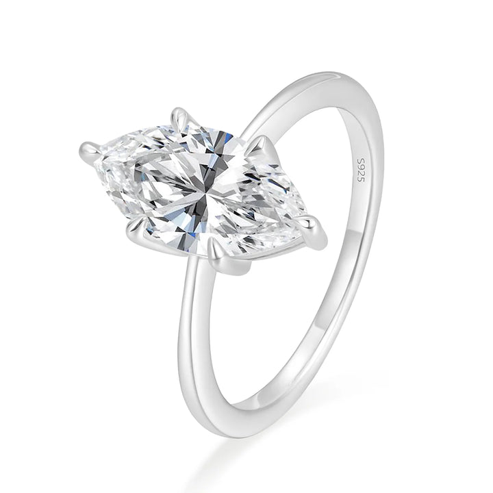 Marquise Moissanite classic engagement rings