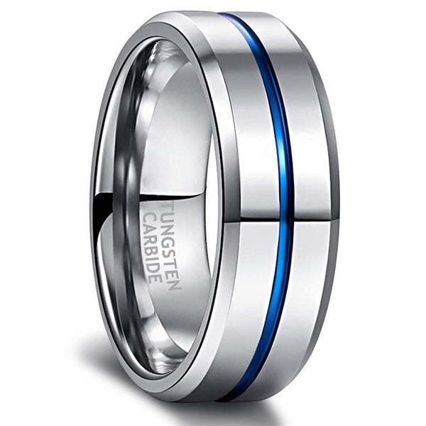 8mm tungsten carbide ring, 8mm tungsten carbide band ring, tungsten carbide ring, Silver ring for men, 8mm wedding ring formen, two tone ring for men, men's band ring