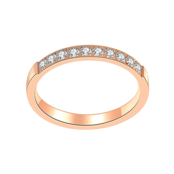 Rose Gold Women's Stainless/Titanium Steel Wedding Bands