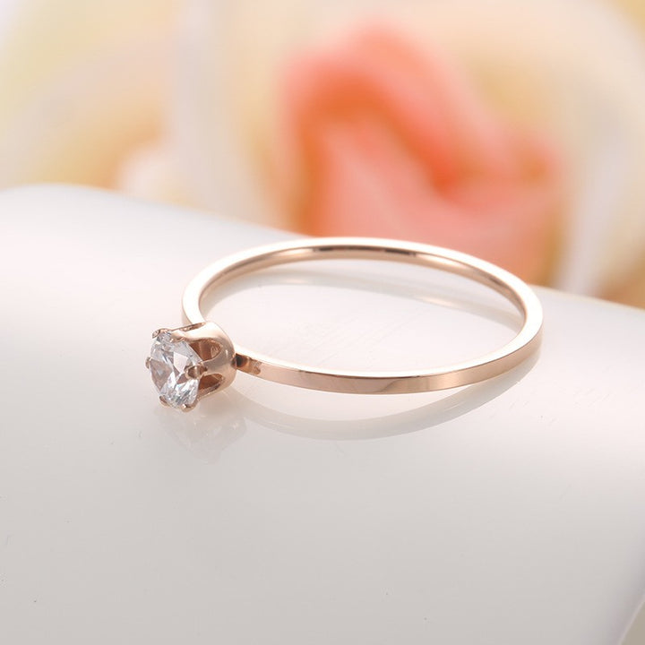 Rose gold ring for women