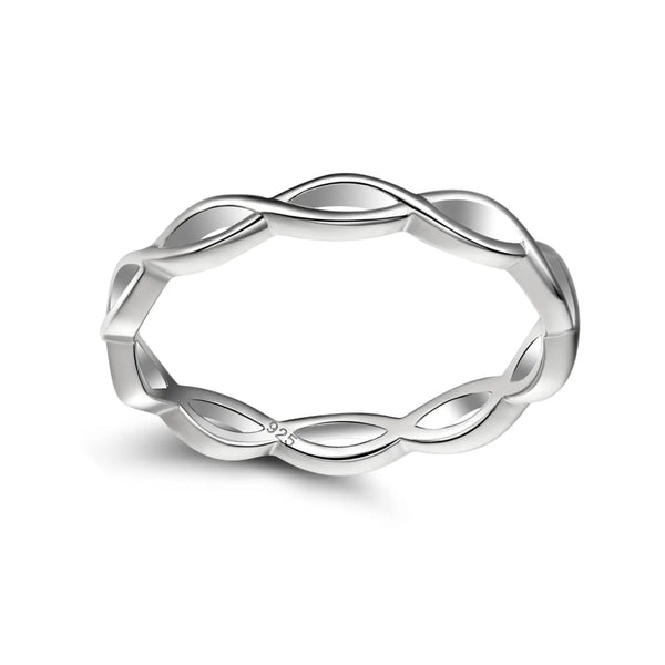 Simple Celtic Knot Rings Infinity Wedding Band for Her